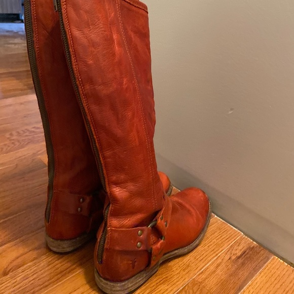 Frye Burnt Red Philip Harness Boot - Picture 5 of 7